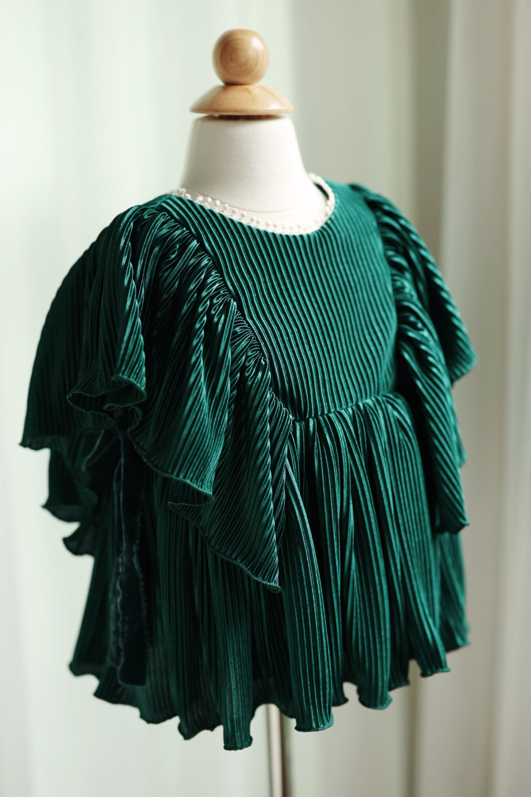 Green Silky Skirted Romper