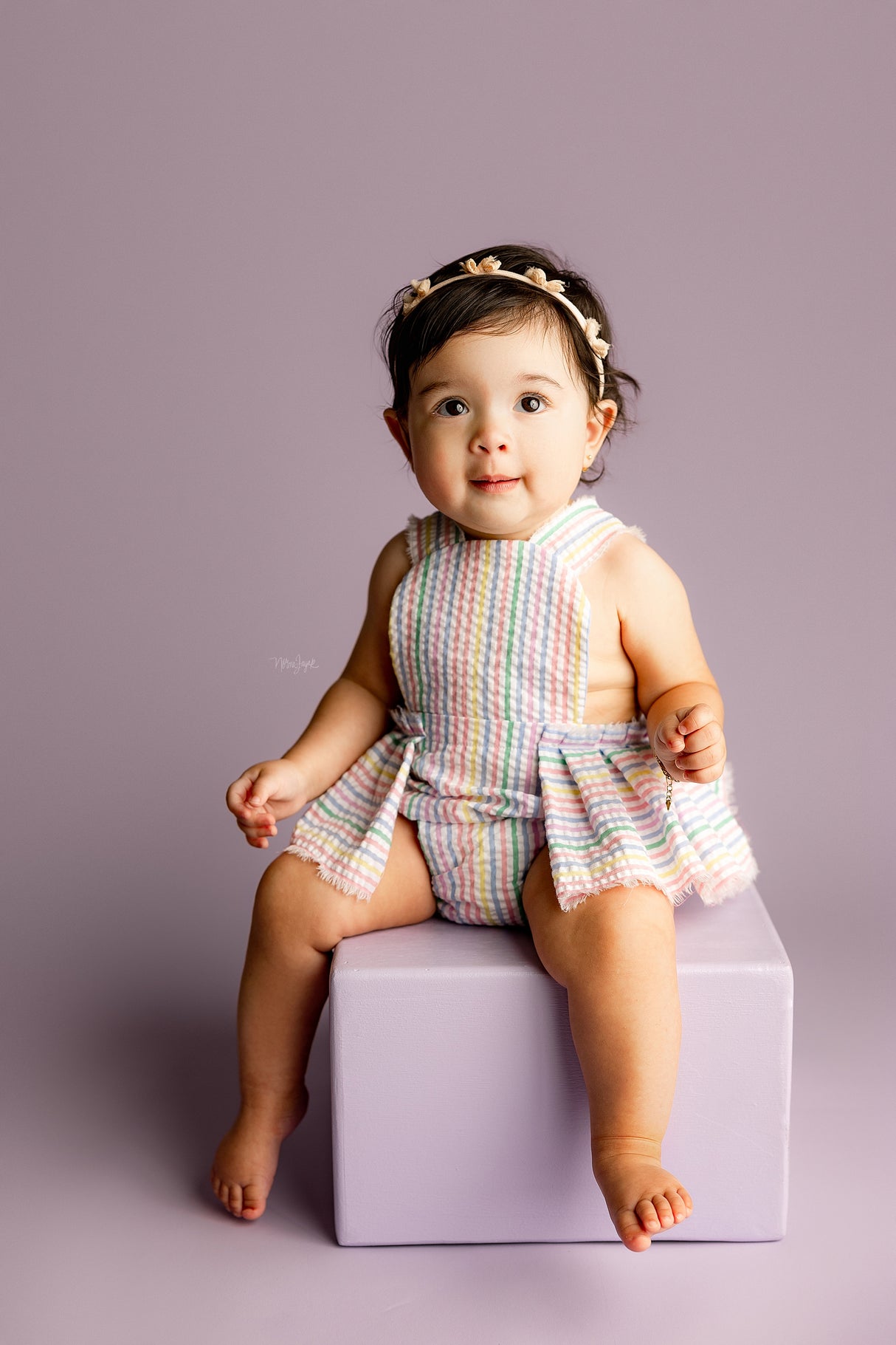Pastel Ruffle Rainbow Romper