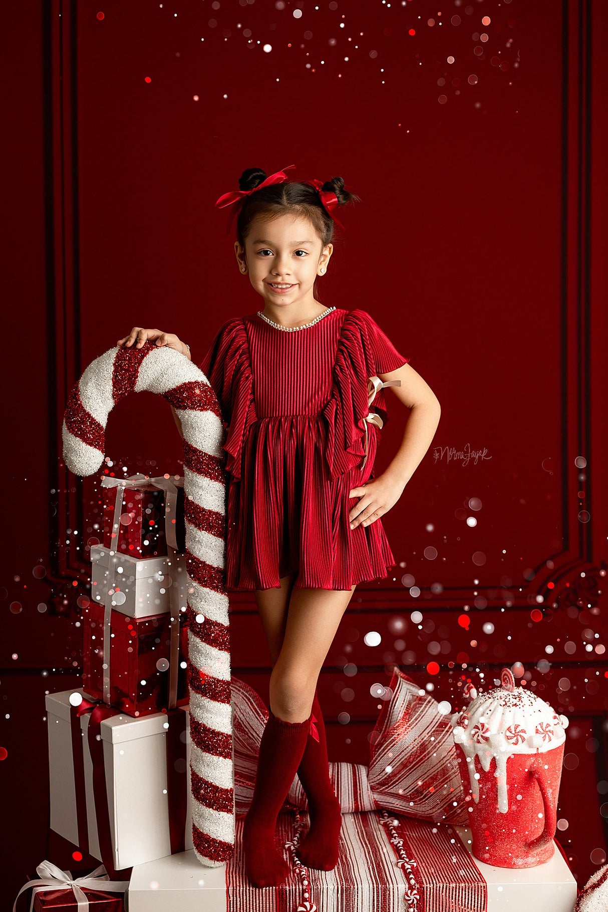 Red Silky Skirted Romper