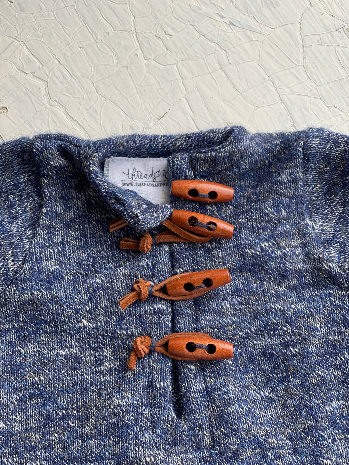 Variegated Blue romper 0-1 month