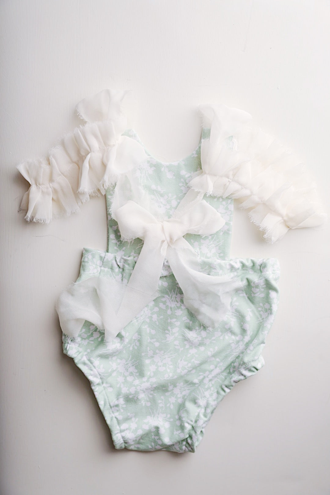 Mint & Chiffon Romper 9-12m