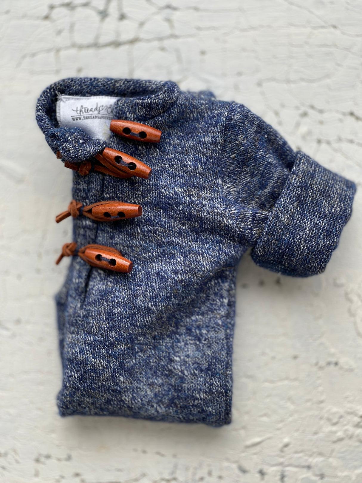 Variegated Blue romper 0-1 month