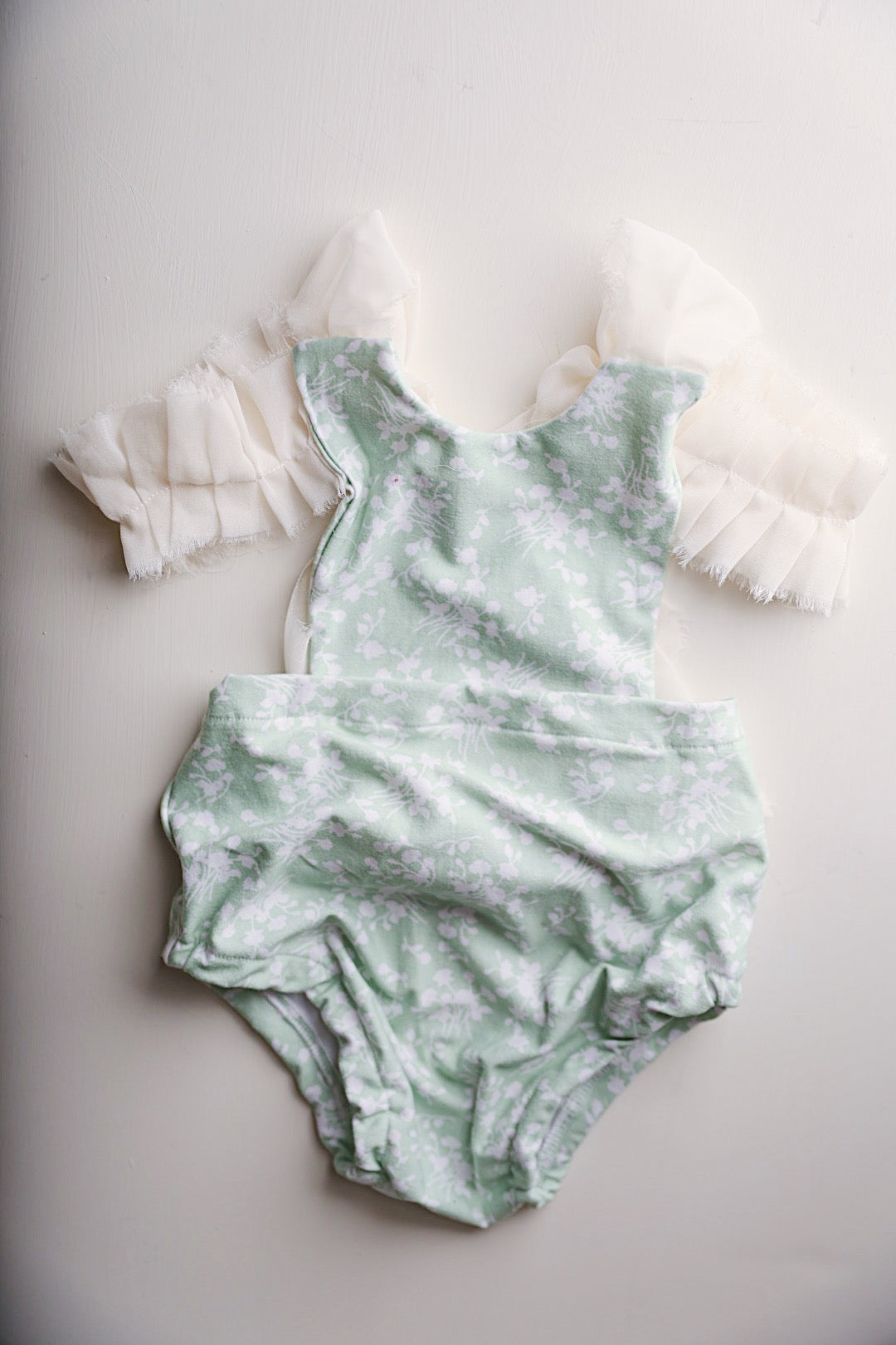 Mint & Chiffon Romper 9-12m