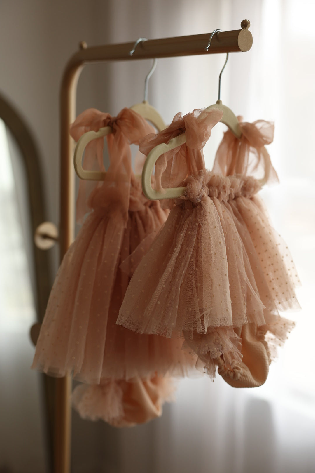 Peach Dottie Two Piece Set