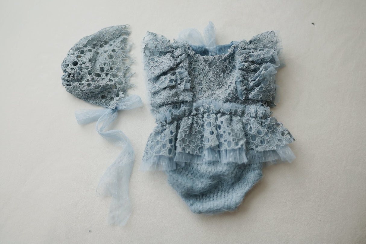 Baby Blue NB Romper