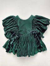Green Silky Skirted Romper
