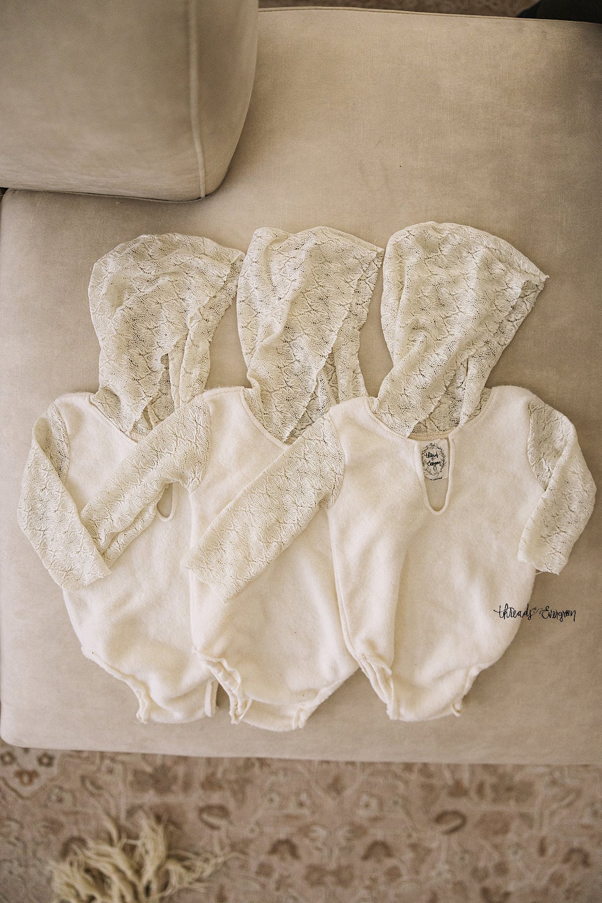Soft White Romper 9-12m