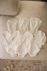 Soft White Romper 9-12m
