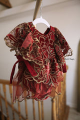 Poinsettia Skirted Romper