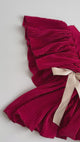 Red Silky Skirted Romper