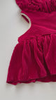 Red Silky Skirted Romper