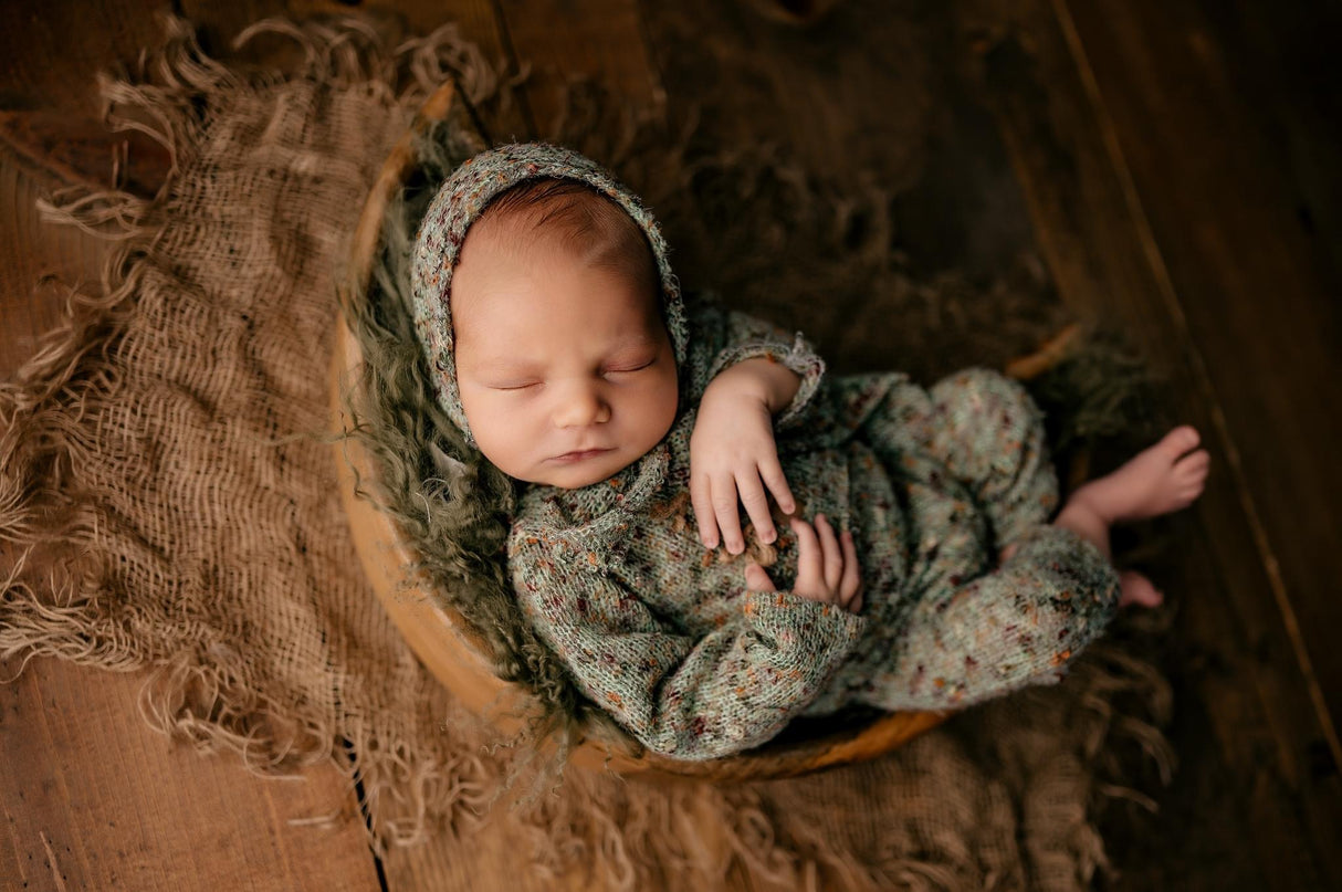 Jerry Speckled Mint- newborn set