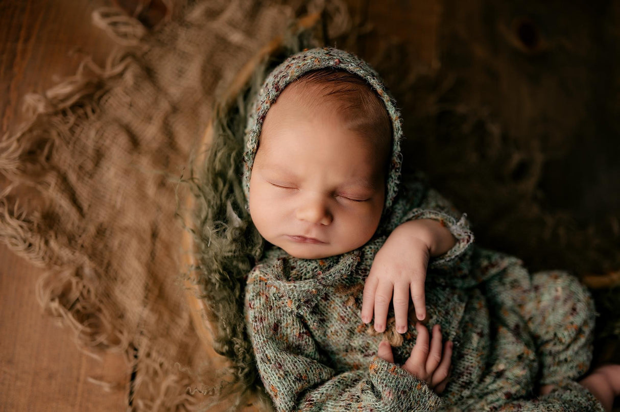 Jerry Speckled Mint- newborn set